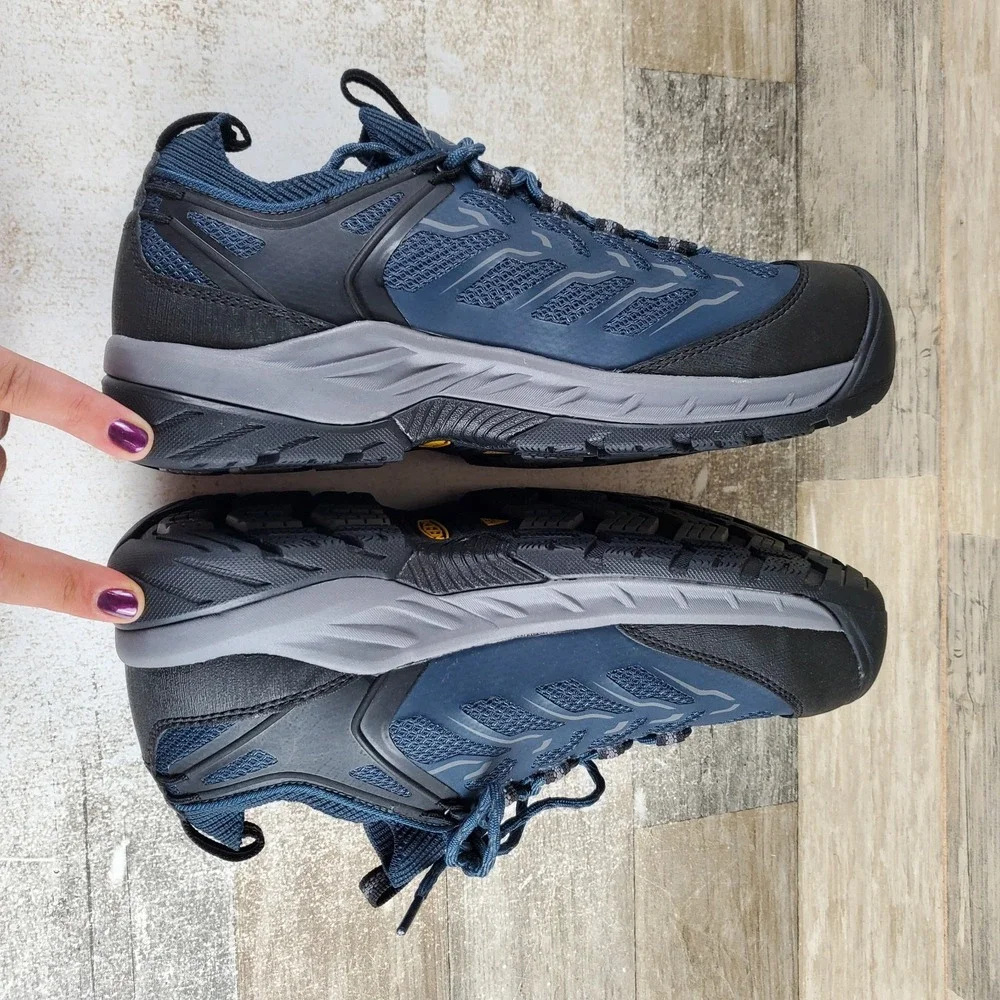 Keen Utility Flint II Sport Work Boots Womens Sz 9 M Midnight Navy Steel Gray